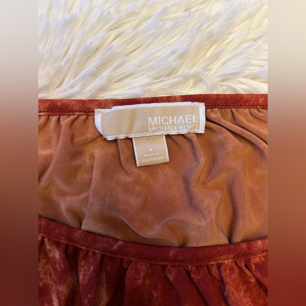 MICHAEL Michael Kors | Burnt Orange 3/4 Sleeve Blouse - Picture 5 of 6